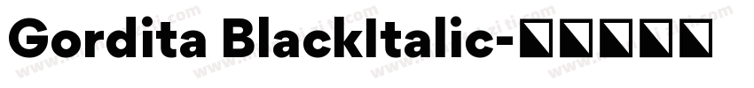 Gordita BlackItalic字体转换